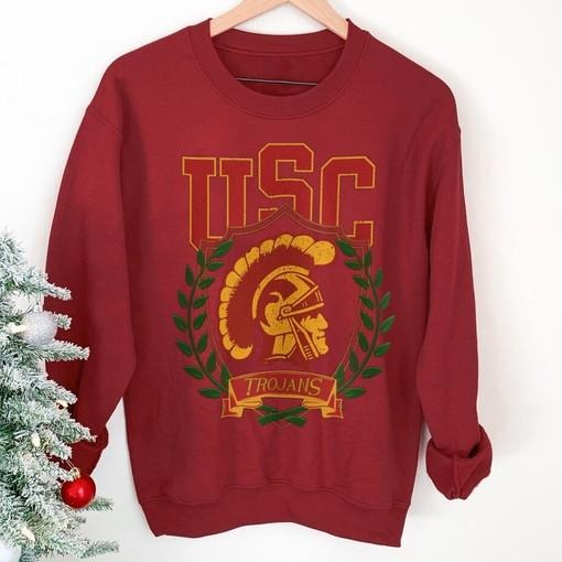 Vintage USC Crewneck Trojans NCAA Unisex t-shirt, sweatshirt, hoodie Classic Cotton Fabric Menswear