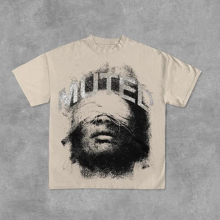 Vintage Unisex MUTED Graphic Casual Cotton T-Shirt - Cotton Shirt - S to 4XL - Multiple color