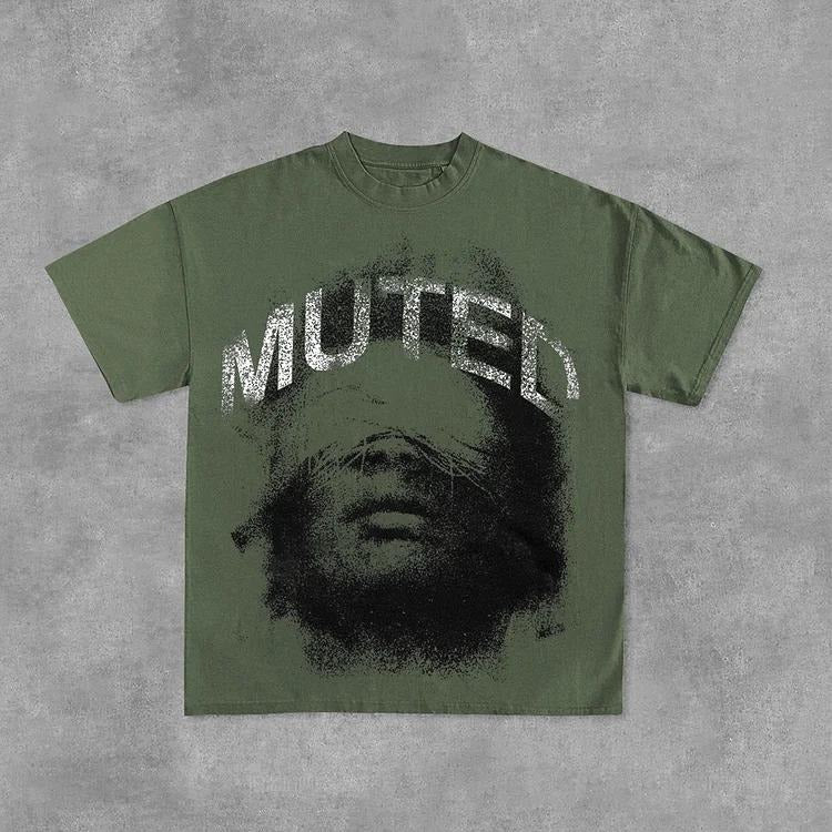 Vintage Unisex MUTED Graphic Casual Cotton T-Shirt - Cotton Shirt - S to 4XL - Multiple color