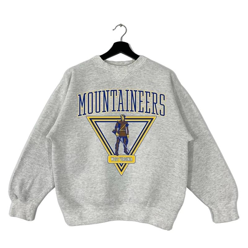 Vintage West Virginia University Mountaineers Sweatshirt, West Virginia University Shirt, Mountaineers college basketball, NCAA 2022-23-Unisex Cotton Classic Fabric