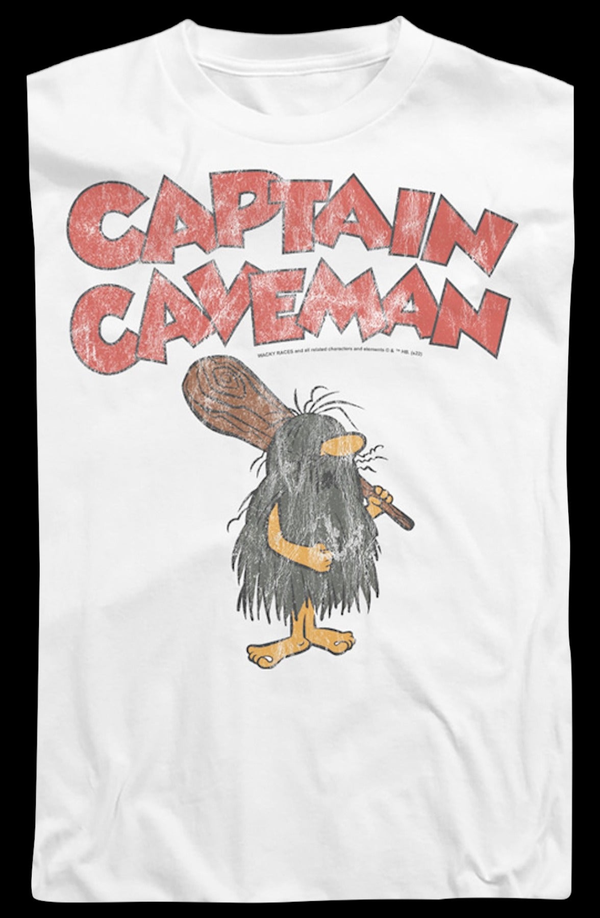 Vintage White Captain Caveman Long Sleeve Shirt