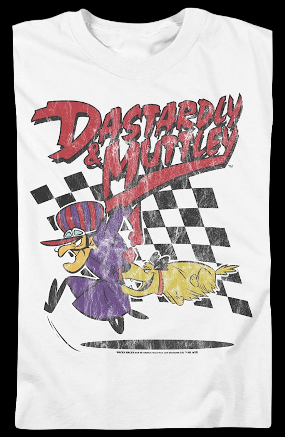 Vintage White Dastardly & Muttley Wacky Races T-Shirt