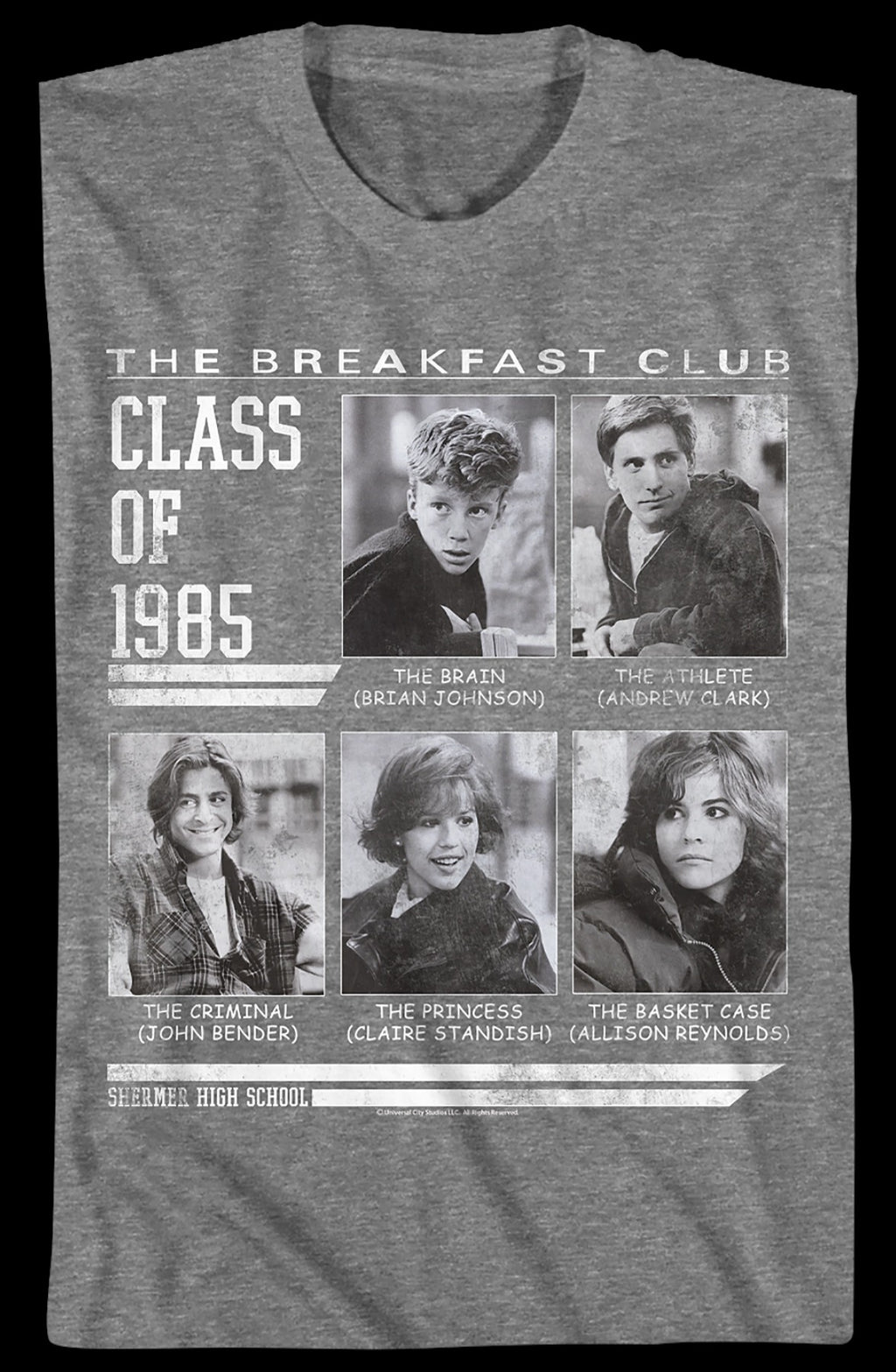 Vintage Yearbook Class of 1985 Breakfast Club T-Shirt