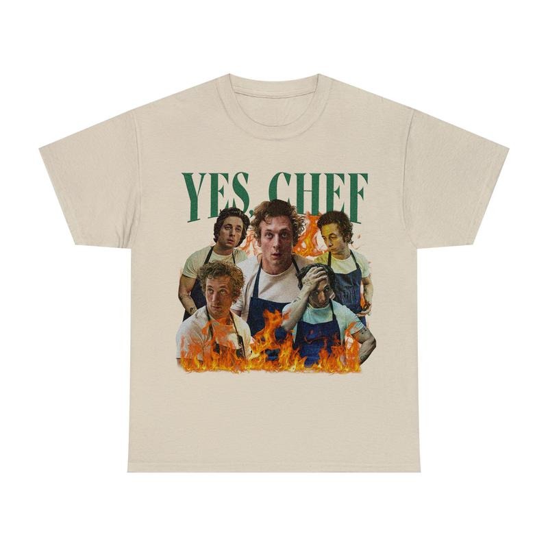 Vintage Yes Chef Shirt Retro Yes Chef Jeremy Allen White Shirt, Vintage Jeremy Allen White The Bear Cotton Fabric style 001
