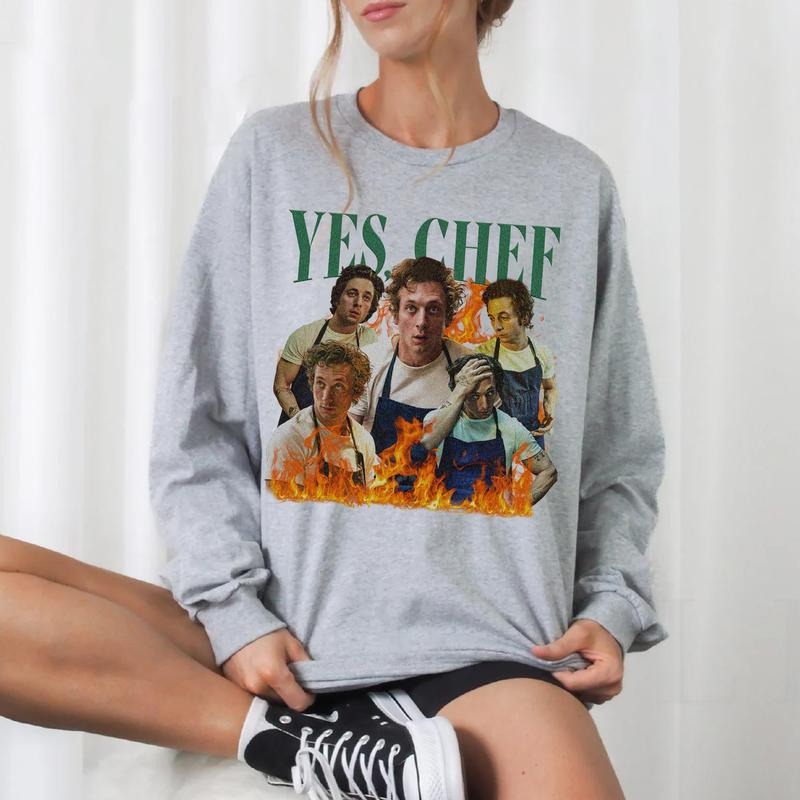 Vintage Yes Chef Shirt Retro Yes Chef Jeremy Allen White Shirt, Vintage Jeremy Allen White The Bear Cotton Fabric style 001