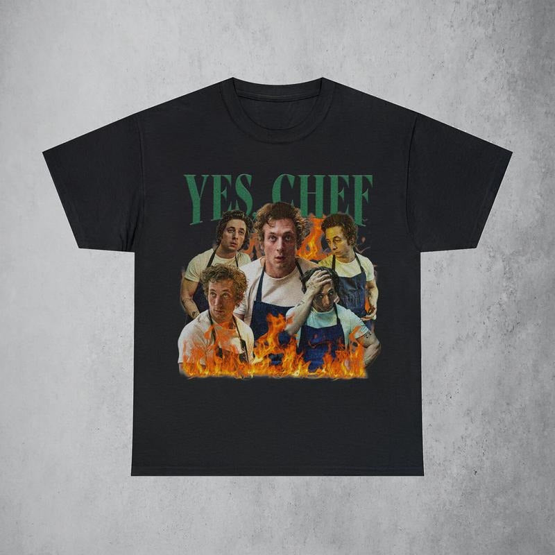Vintage Yes Chef Shirt Retro Yes Chef Jeremy Allen White Shirt, Vintage Jeremy Allen White The Bear Cotton Fabric style 001
