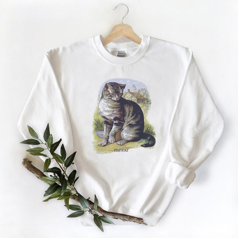 Vintage cat shirt, cat lover Unisex Tshirt, sweatshirt, hoodie