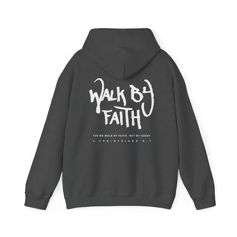 Walk By Faith 2 Corinthians 5:7 Aesthetic Christian Streetwear Bible Verse Hoodie Jesus Hoodies Christian Apparel Church Hoodies Clothing  T-shirt, sweater and Hoodie