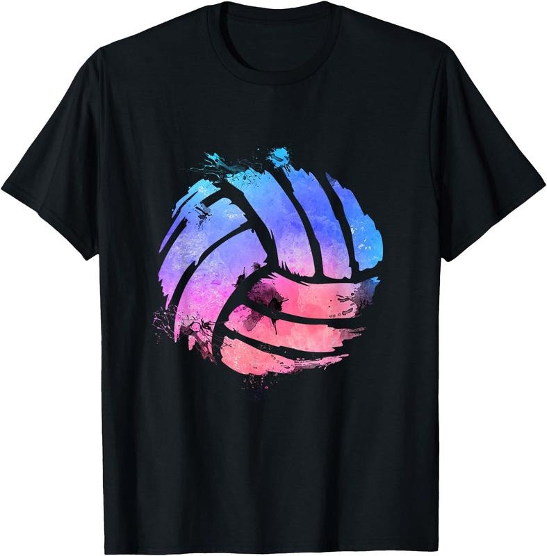 Watercolor Volleyball Lover - Beach Volleyball Player Unisex T-Shirt Sweatshirt Hoodie Crewneck Casual Shortsleeve Tshirt