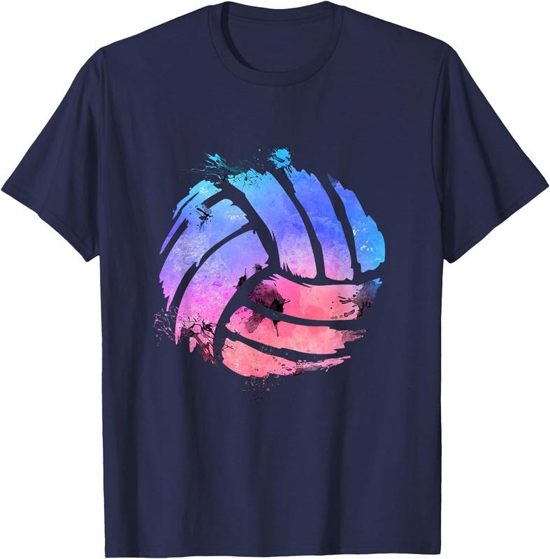 Watercolor Volleyball Lover - Beach Volleyball Player Unisex T-Shirt Sweatshirt Hoodie Crewneck Casual Shortsleeve Tshirt