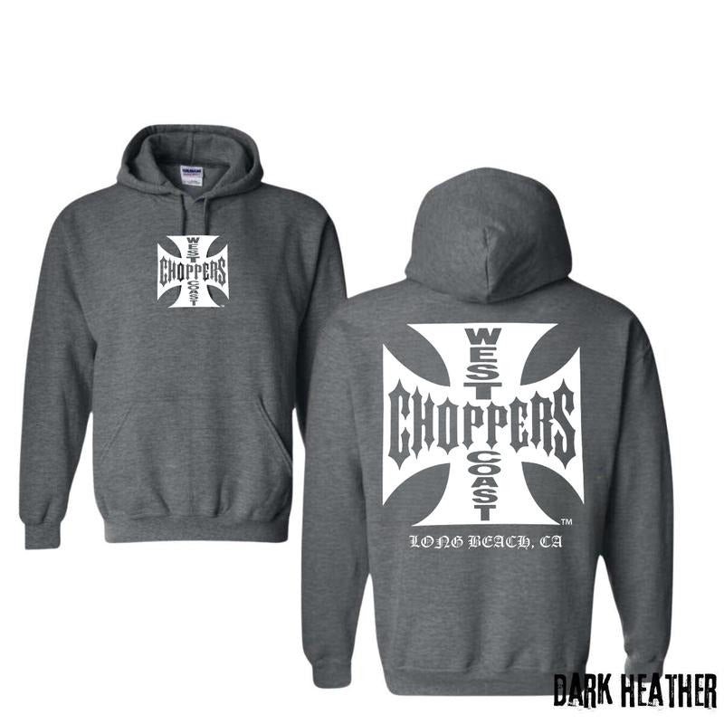 West Coast Choppers 2 Sided T-Shirt - Crewneck Sweatshirt - Hoodie, Choppers Cowl Hooodie, Menswear, Unisex Cotton, Classic Tops Sweaters Tops