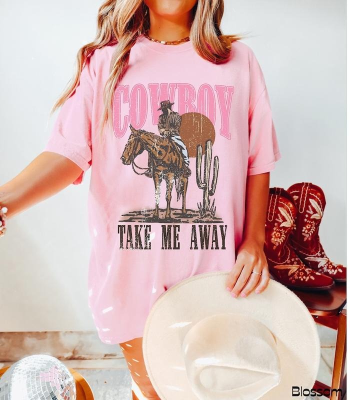 Western Graphic Tee Shirt Retro Cowboy T Shirt Country Outfit Pink Cowgirl Tshirt Yee haw vintage T-shirt, sweater and Hoodie cotton shirt