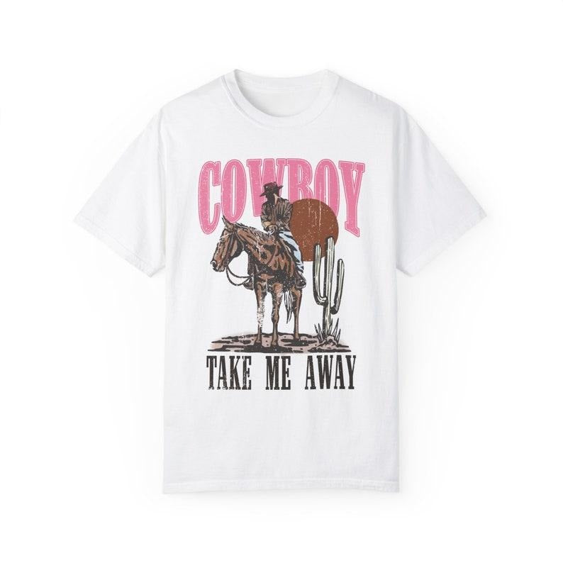 Western Graphic Tee Shirt Retro Cowboy T Shirt Country Outfit Pink Cowgirl Tshirt Yee haw vintage T-shirt, sweater and Hoodie cotton shirt