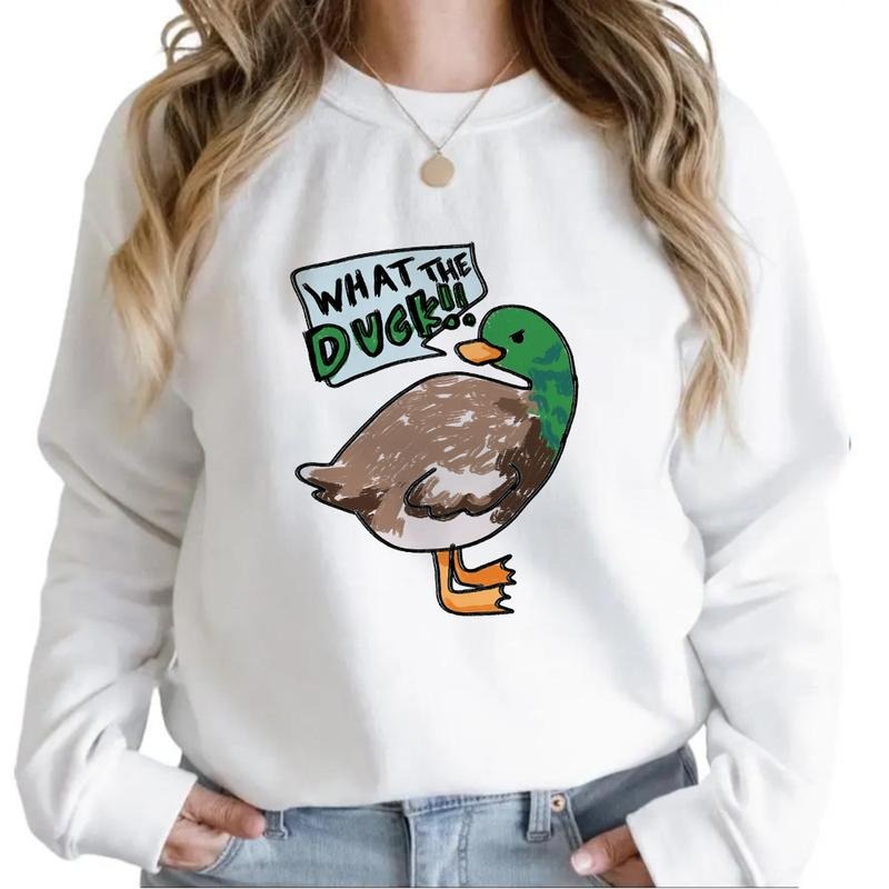 What the Duck Vintage Mallard Duck Unisex T-shirt Graphic Wild Duck Sweatshirt Hoodie, for duck hunters, husbands Hunting Season