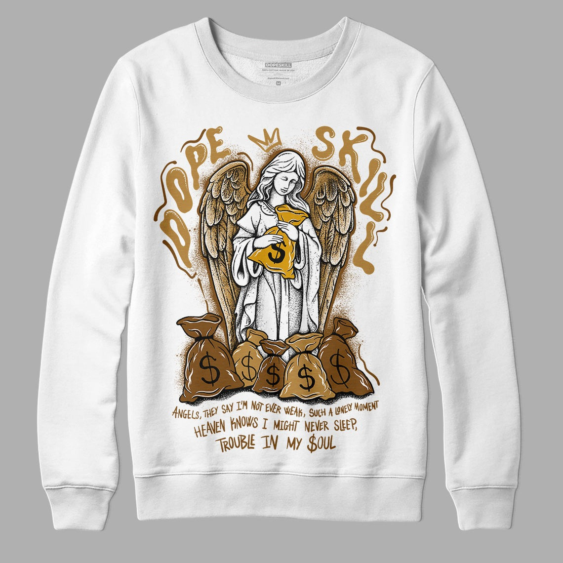 Wheat 13s DopeSkill Sweatshirt Angels Graphic