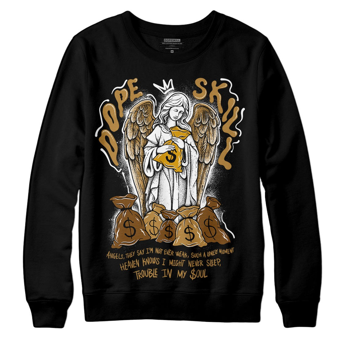 Wheat 13s DopeSkill Sweatshirt Angels Graphic