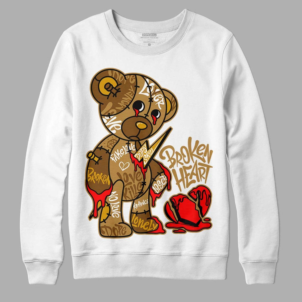Wheat 13s DopeSkill Sweatshirt Broken Heart Graphic