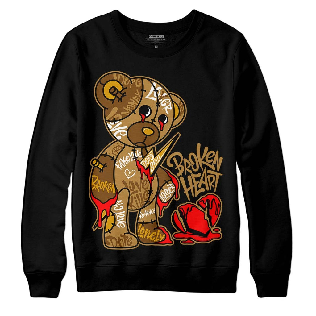 Wheat 13s DopeSkill Sweatshirt Broken Heart Graphic