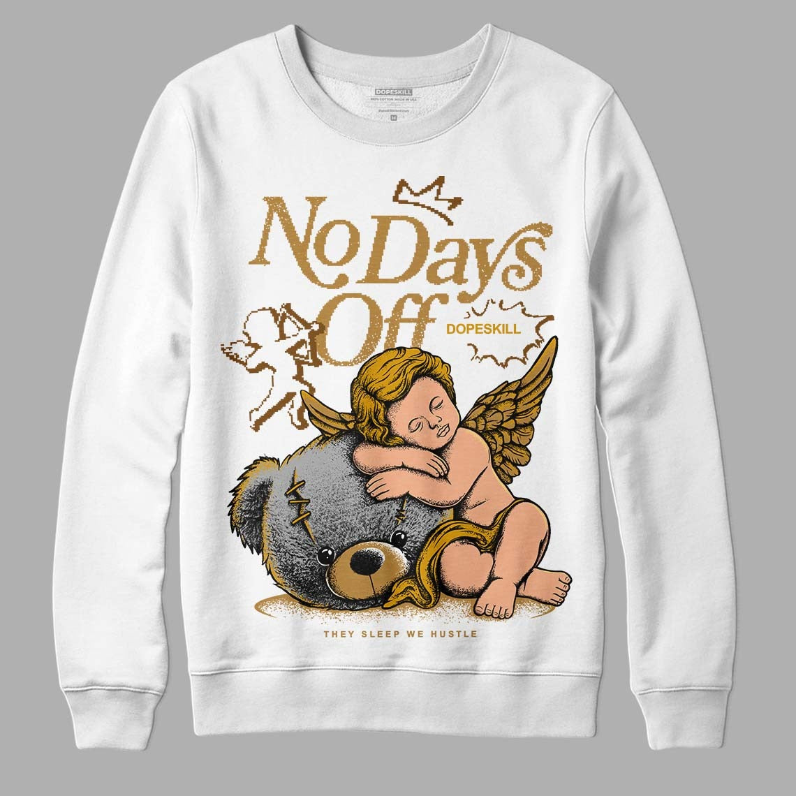 Wheat 13s DopeSkill Sweatshirt New No Days Off Graphic
