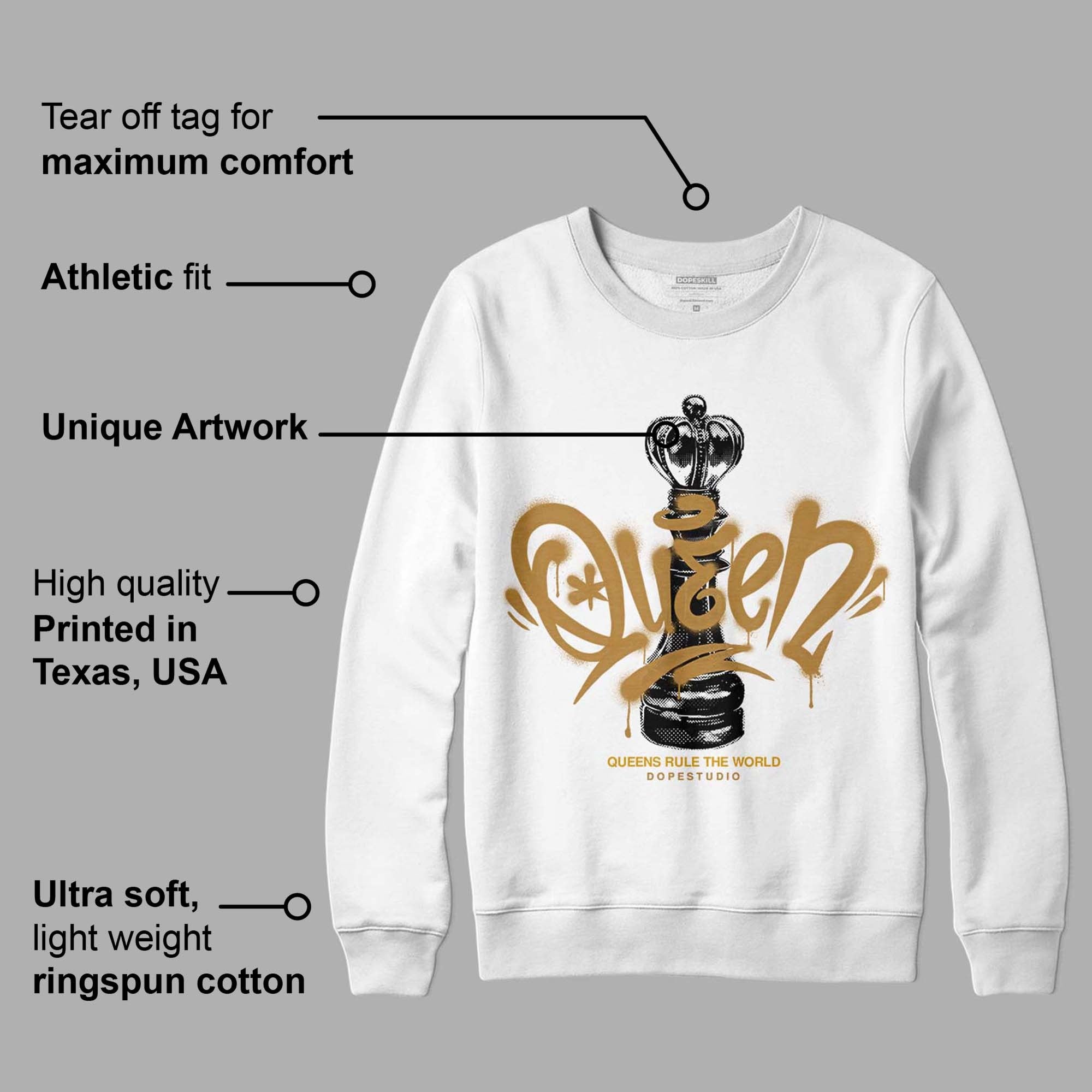Wheat 13s DopeSkill Sweatshirt Queen Chess Graphic