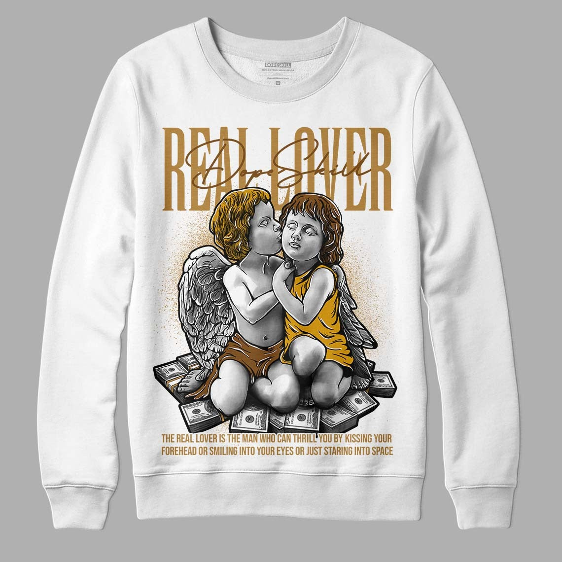 Wheat 13s DopeSkill Sweatshirt Real Lover Graphic