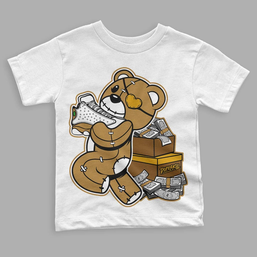 Wheat 13s DopeSkill Toddler Kids T-shirt Bear Steals Sneaker Graphic