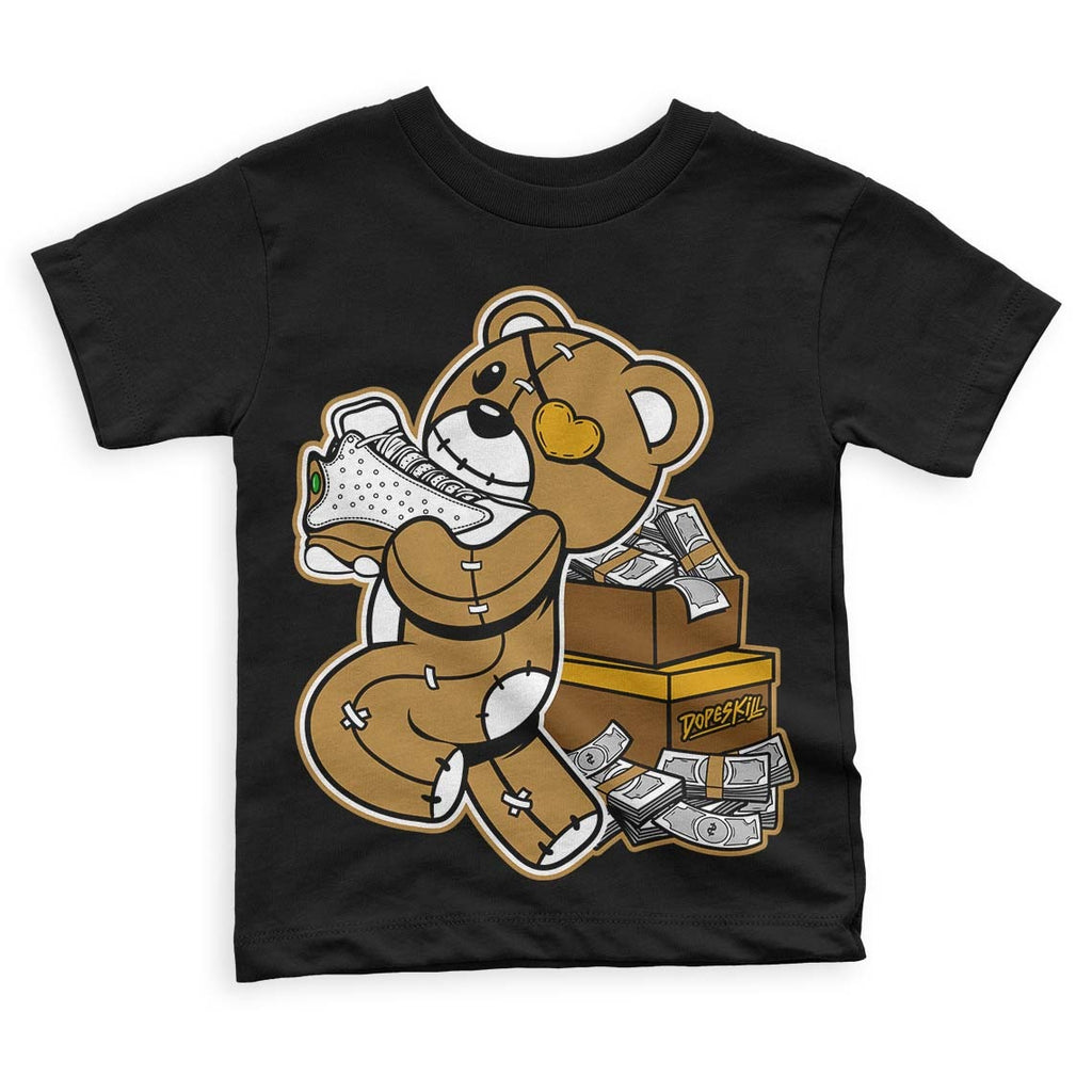 Wheat 13s DopeSkill Toddler Kids T-shirt Bear Steals Sneaker Graphic