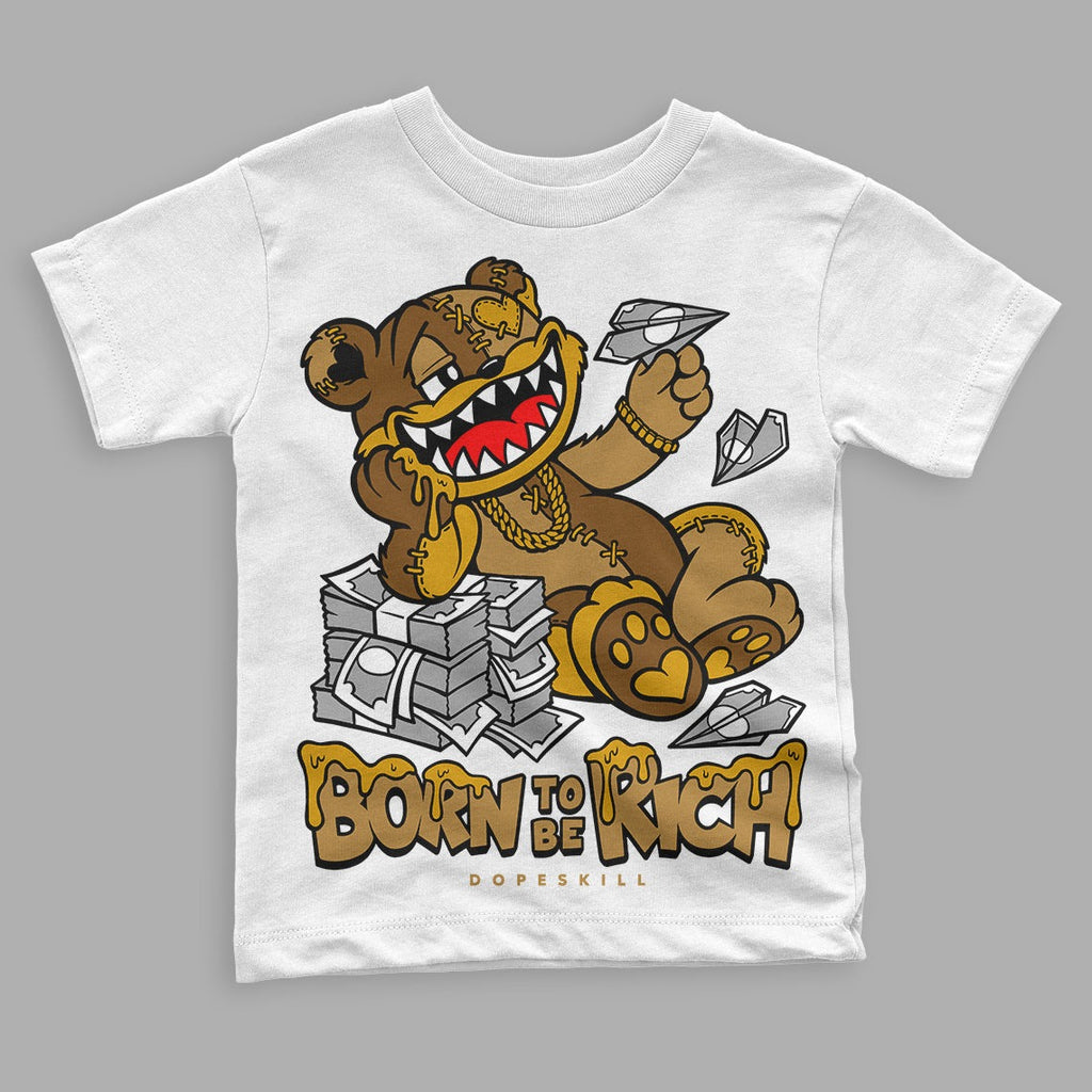 Wheat 13s DopeSkill Toddler Kids T-shirt Born To Be Rich Graphic