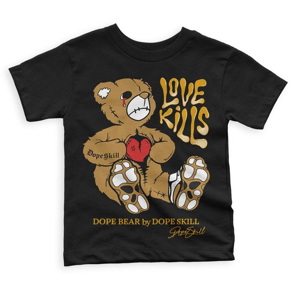 Wheat 13s DopeSkill Toddler Kids T-shirt Love Kills Graphic