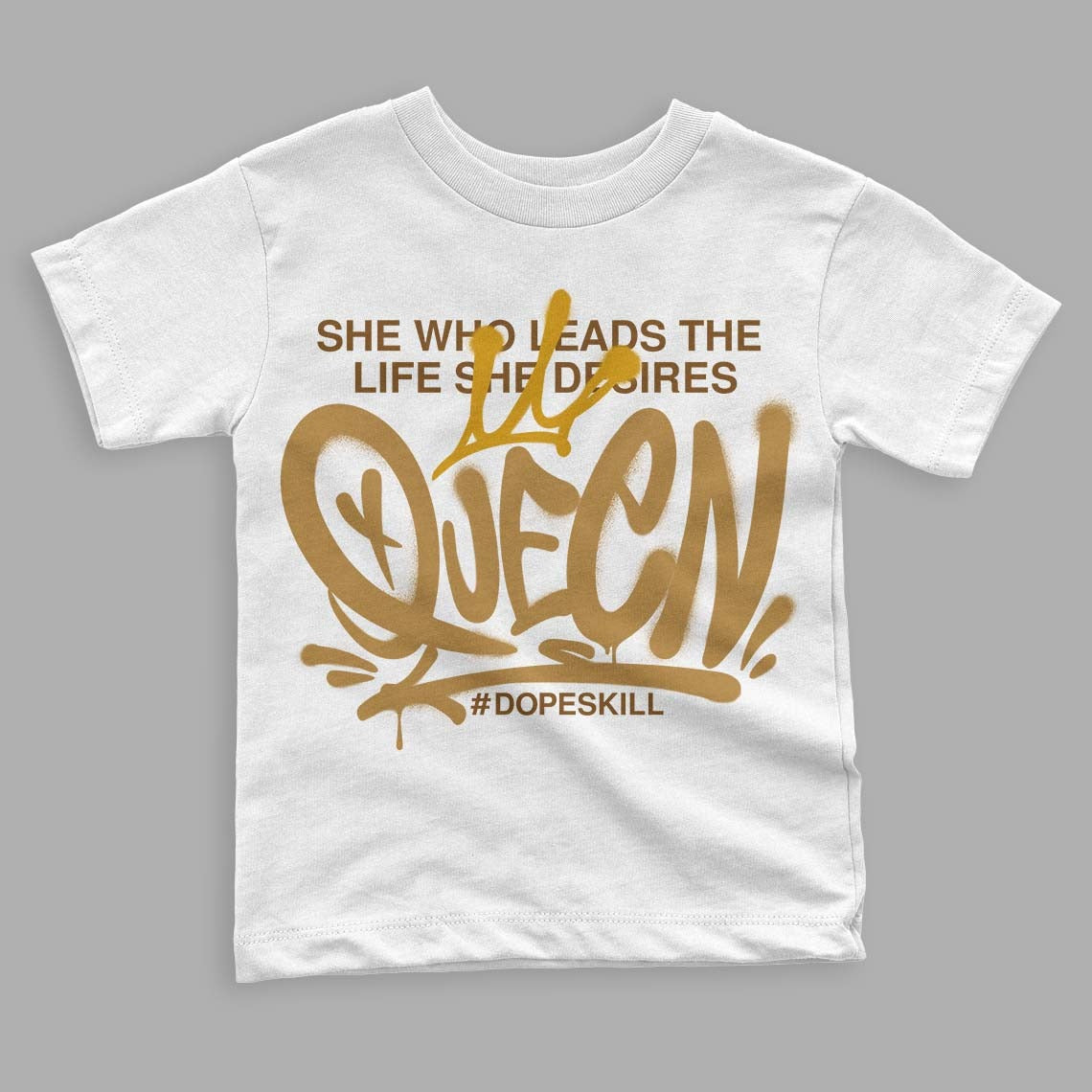 Wheat 13s DopeSkill Toddler Kids T-shirt Queen Graphic
