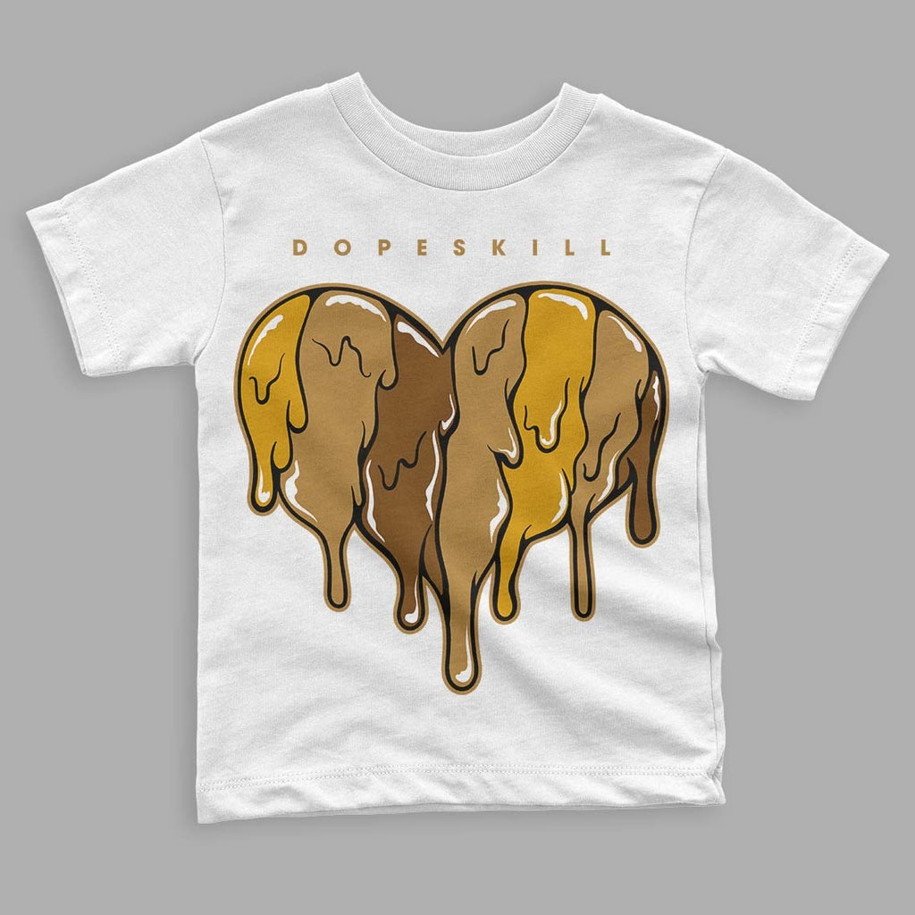 Wheat 13s DopeSkill Toddler Kids T-shirt Slime Drip Heart Graphic