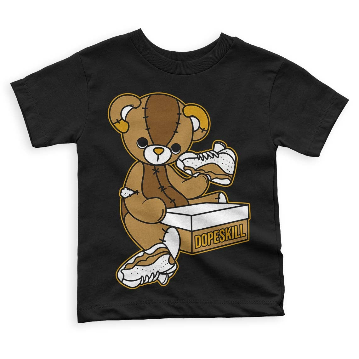 Wheat 13s DopeSkill Toddler Kids T-shirt Sneakerhead BEAR Graphic