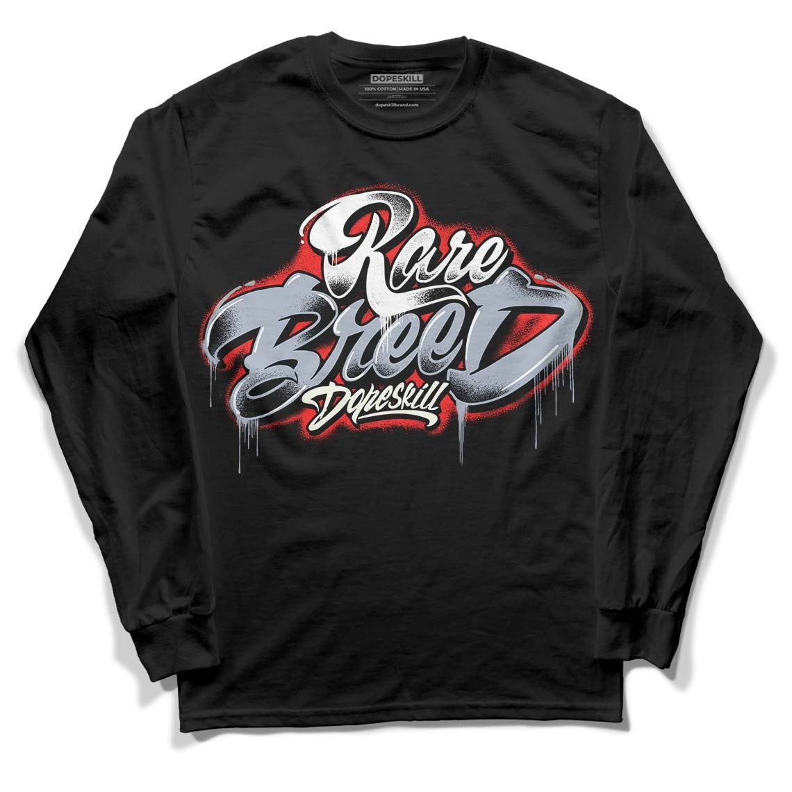 White Cement Reimagined 3s DopeSkill Long Sleeve T-Shirt Rare Breed Type Graphic