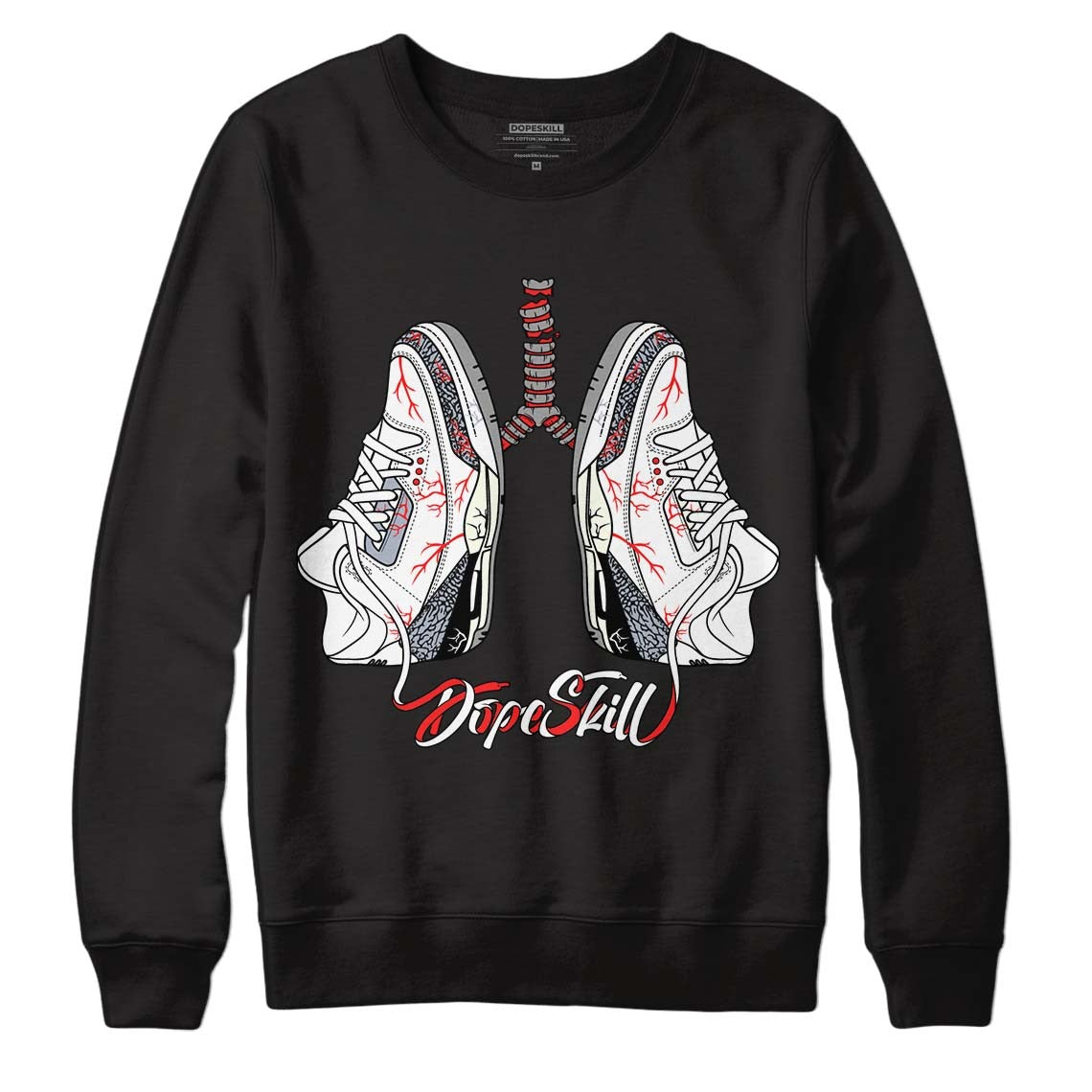 White Cement Reimagined 3s DopeSkill Sweatshirt Breathe Graphic
