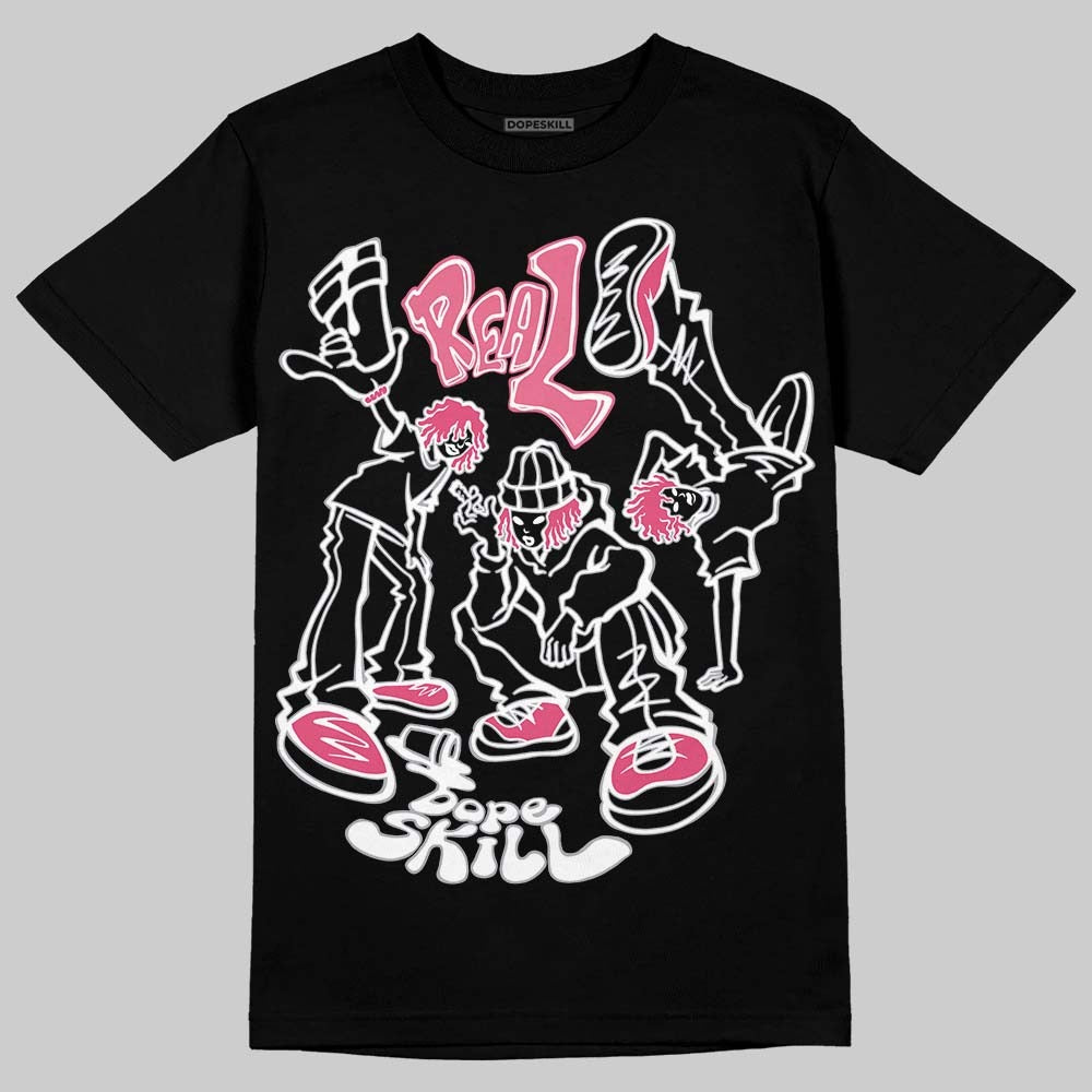 White Fluo Pink DopeSkill T-Shirt Real Y2K Players Graphic