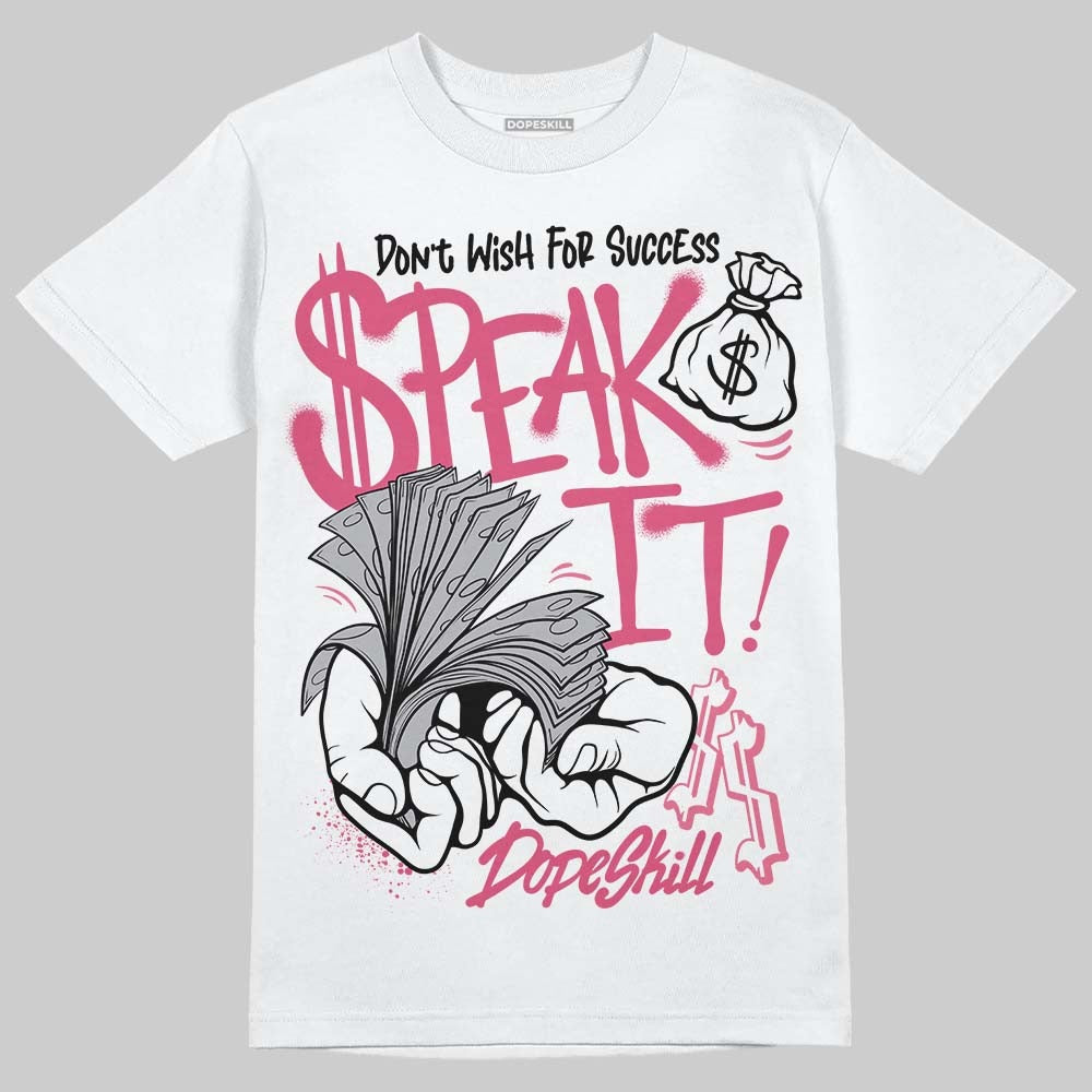 White Fluo Pink DopeSkill T-Shirt Speak It Graphic