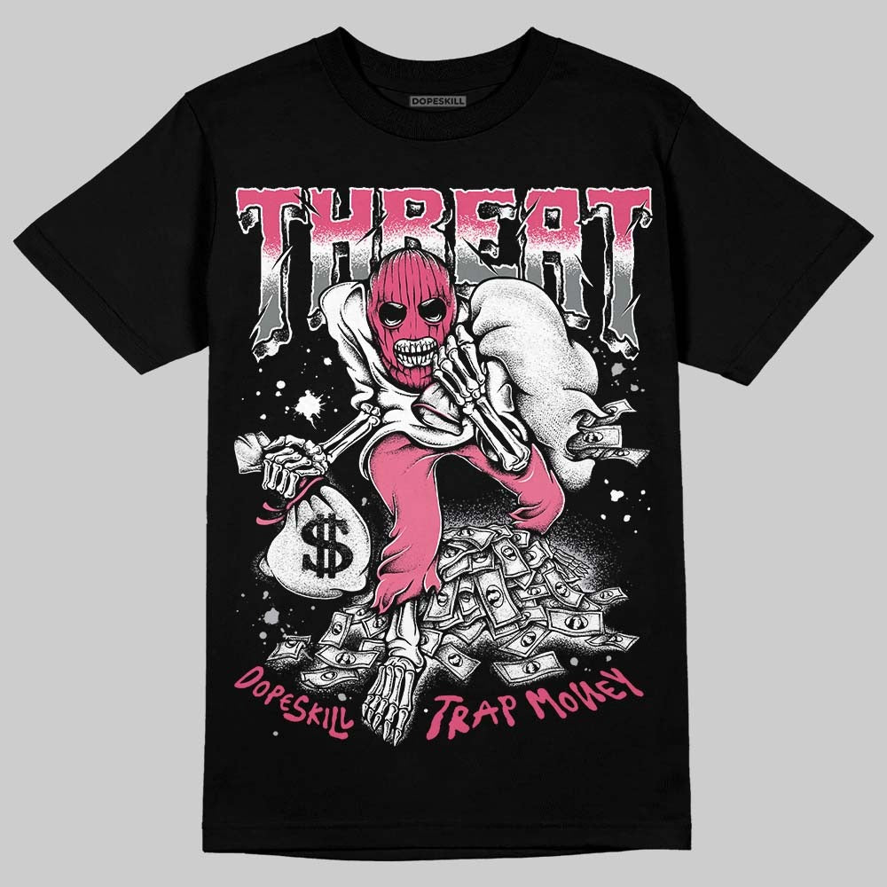 White Fluo Pink DopeSkill T-Shirt Threat Graphic
