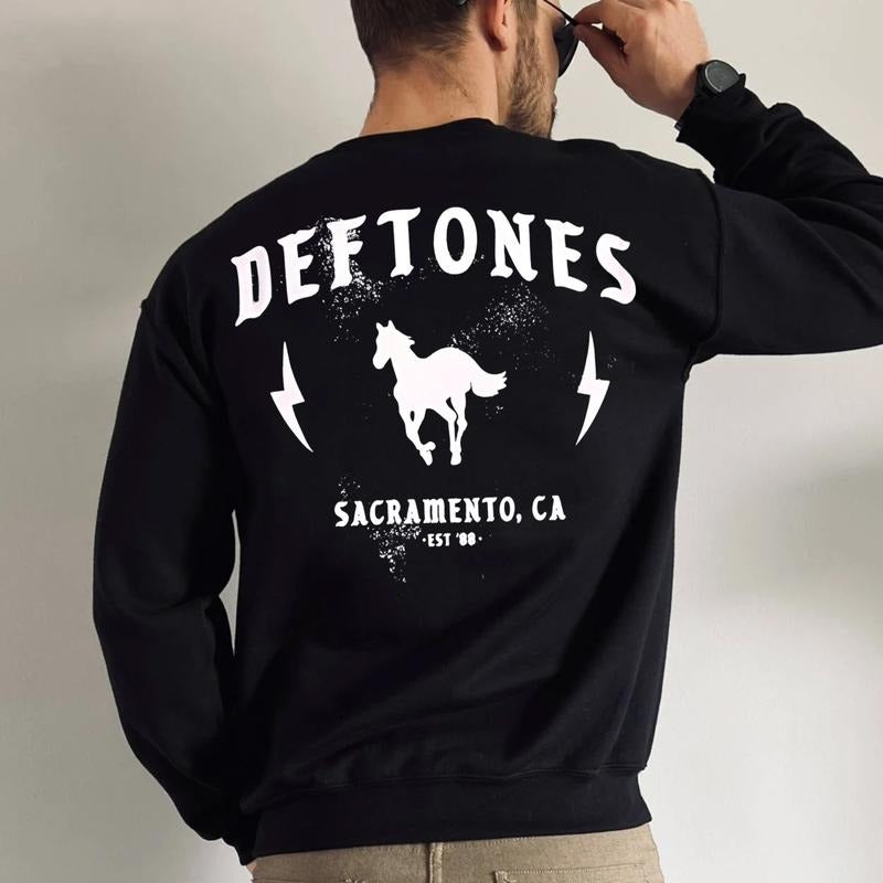 White Pony Back Hoodie, Deftoness Merch, Heavy Metal Band Shirt, Unisex Sweater Pullover Tee