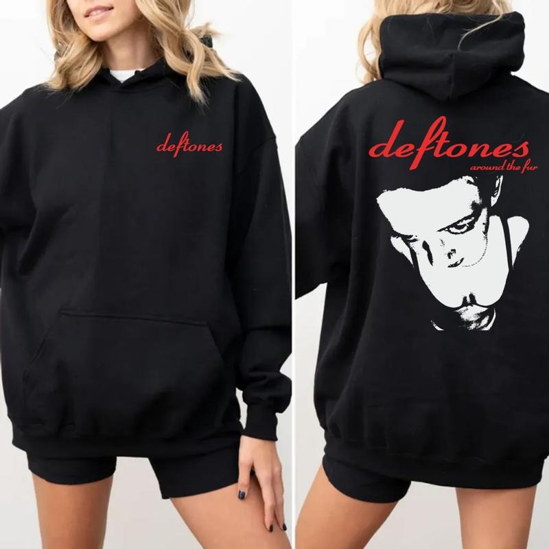 White Ppony Deftoness 2 Sides Hoodie Shirt, Rock Metal Band Shirt, Fan Merch, Grunge, Unisex Sweater Pullover Tee