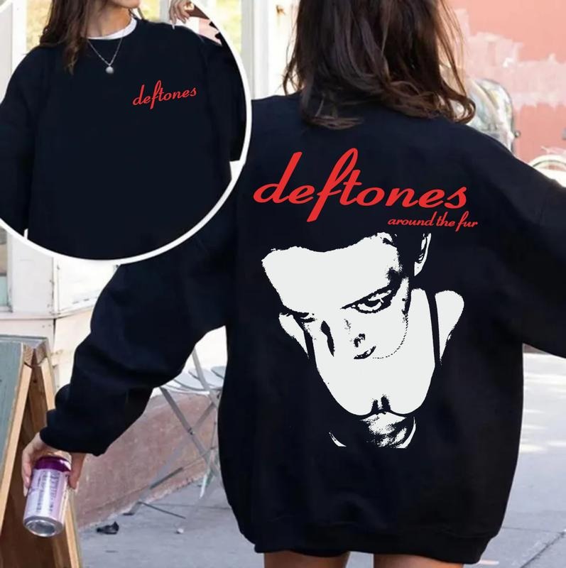 White Ppony Deftoness 2 Sides Hoodie Shirt, Rock Metal Band Shirt, Fan Merch, Grunge, Unisex Sweater Pullover Tee
