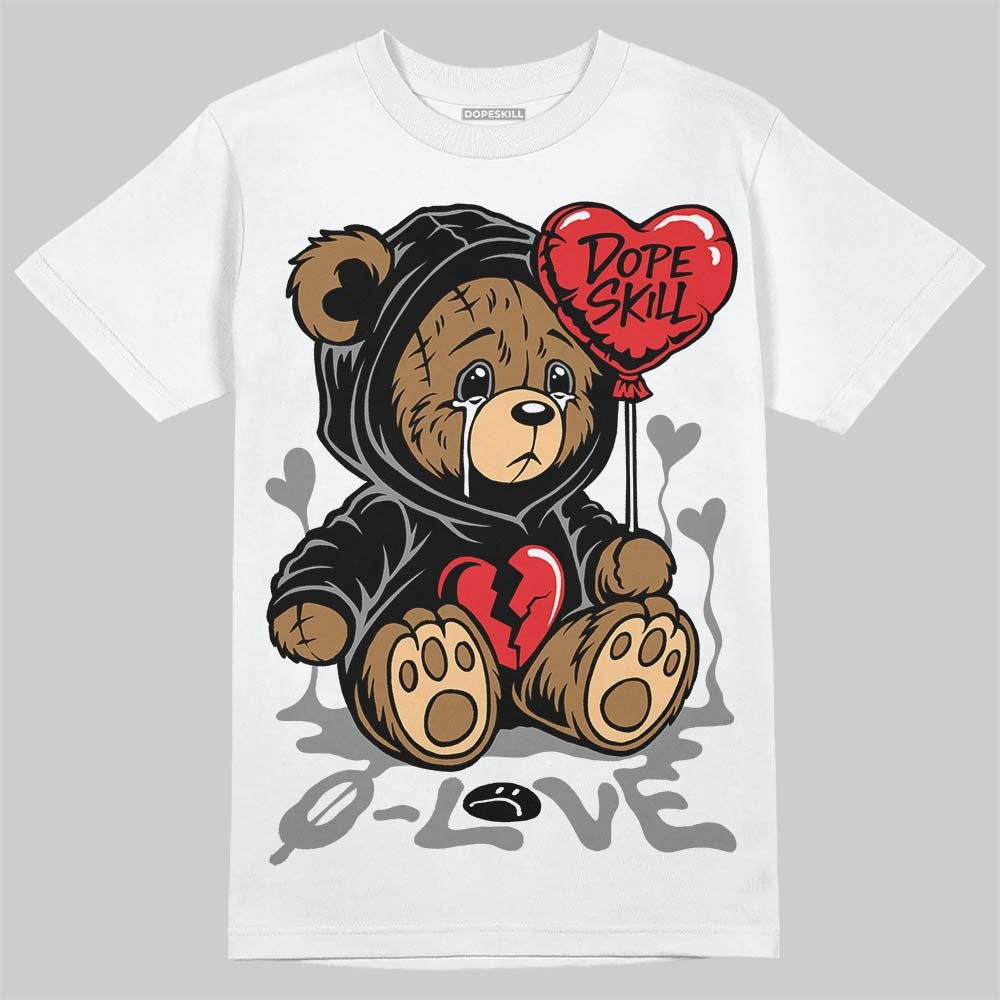 White Thunder 4s DopeSkill T-Shirt Broken Bear Graphic