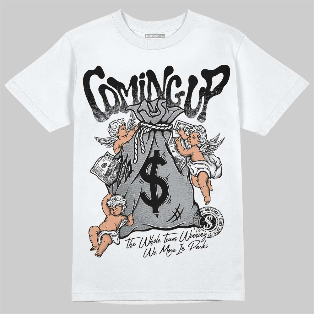 White Thunder 4s DopeSkill T-Shirt Money Bag Coming Up Graphic