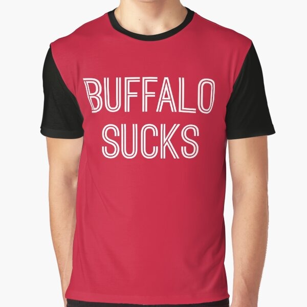Buffalo Sucks - Red/White (New England) Graphic T-Shirt