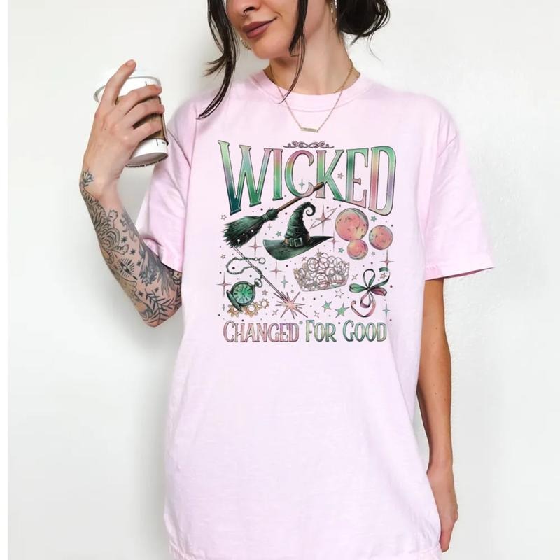 Wicked Change For Good Shirt, Defy Gravity Broomstick Magic Wand Hoodie, Wizard Movie Fan Tshirt, Wicked A New Musical Sweatshirt, Witches Of Oz Tee