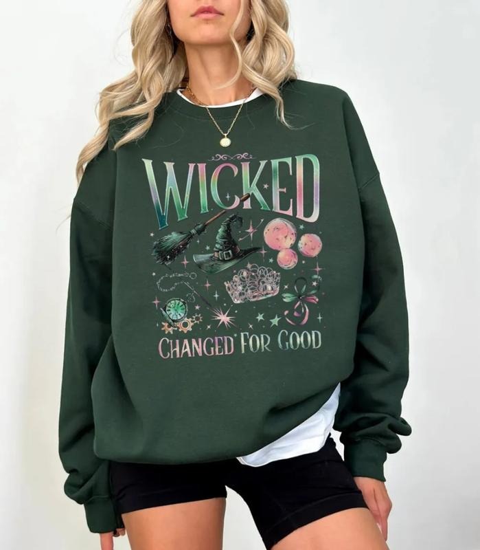 Wicked Change For Good Shirt, Defy Gravity Broomstick Magic Wand Hoodie, Wizard Movie Fan Tshirt, Wicked A New Musical Sweatshirt, Witches Of Oz Tee