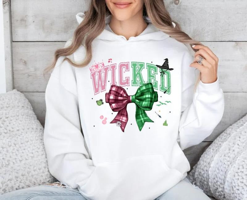 Wicked Change For Good Shirt, Defy Gravity Broomstick Magic Wand Hoodie, Wizard Of Oz Movie Sweater, Witch Pink And Green, Unisex Sweater Pullover Tee