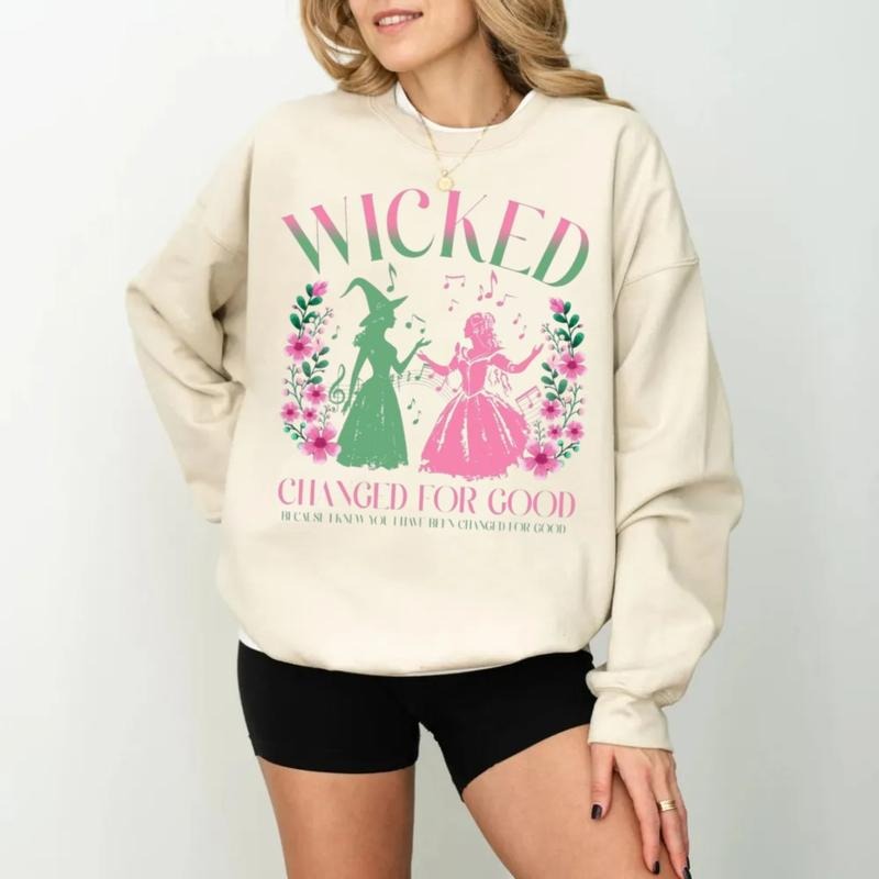 Wicked Change For Good Shirt, Retro Wizard Of Oz Sweatshirt, Wicked Musical Movie Wizard Hoodie, Elphaba And Glinda, Unisex Sweater