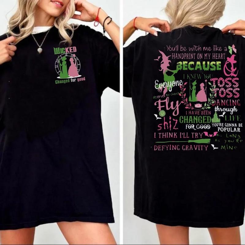 Wicked Change For Good Sweatshirt 2 Sides, Witches Of Oz, Glinda Good Witch, Elphaba, Wicked Musical Movie Fan Xmas Gift Shirt, Hoodie, Unisex Sweater