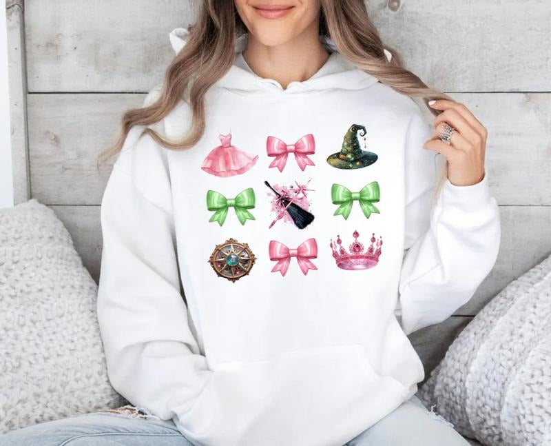 Wicked Change For Good Sweatshirt, Witch Pink And Green Shirt, Wizard Of Oz Movie Hoodie, Defy Gravity Broomstick Magic Wand, Sweater Tee