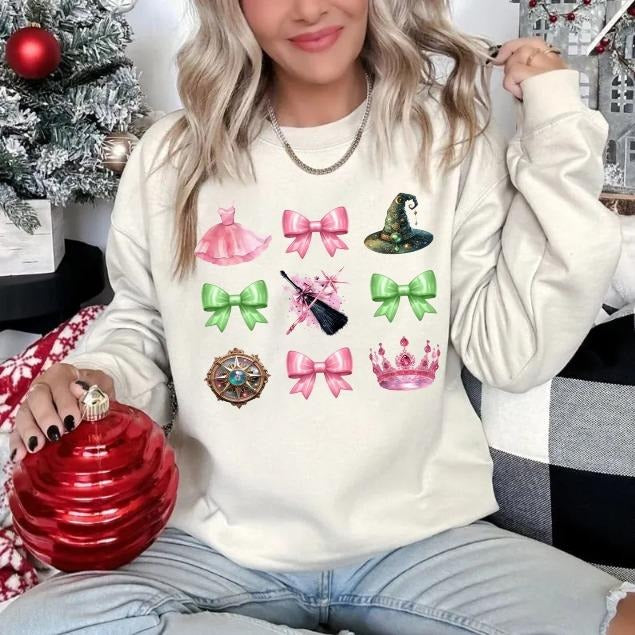 Wicked Change For Good Sweatshirt, Witch Pink And Green Shirt, Wizard Of Oz Movie Hoodie, Defy Gravity Broomstick Magic Wand, Sweater Tee